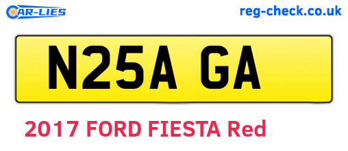 N25AGA are the vehicle registration plates.