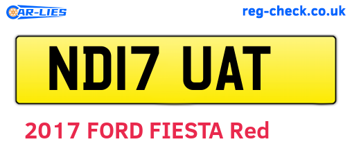 ND17UAT are the vehicle registration plates.
