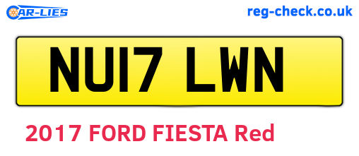NU17LWN are the vehicle registration plates.
