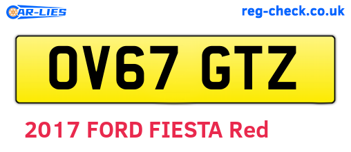 OV67GTZ are the vehicle registration plates.