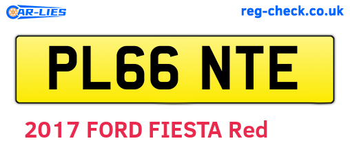PL66NTE are the vehicle registration plates.