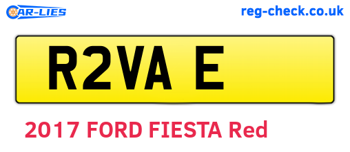 R2VAE are the vehicle registration plates.