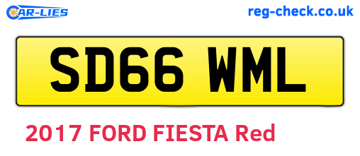 SD66WML are the vehicle registration plates.