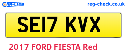 SE17KVX are the vehicle registration plates.