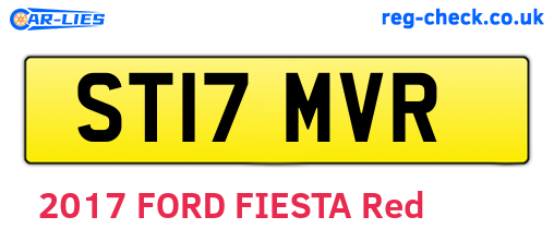 ST17MVR are the vehicle registration plates.