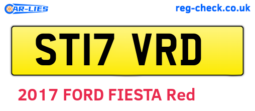 ST17VRD are the vehicle registration plates.