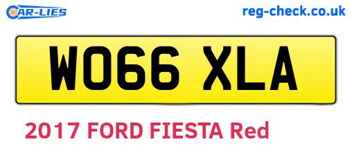 WO66XLA are the vehicle registration plates.