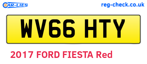 WV66HTY are the vehicle registration plates.