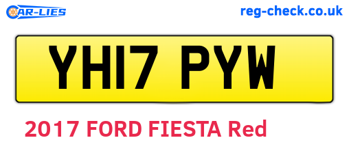 YH17PYW are the vehicle registration plates.