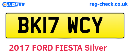 BK17WCY are the vehicle registration plates.