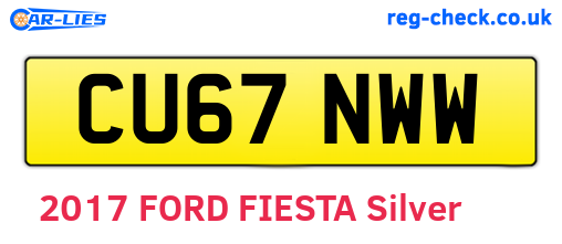 CU67NWW are the vehicle registration plates.