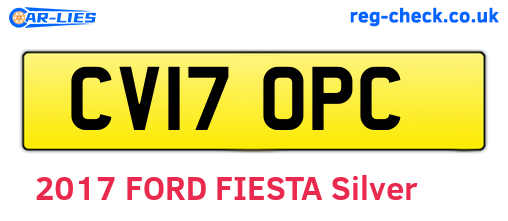 CV17OPC are the vehicle registration plates.