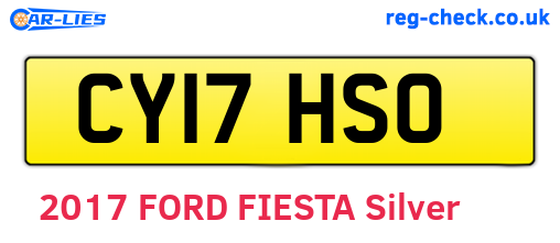 CY17HSO are the vehicle registration plates.
