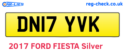 DN17YVK are the vehicle registration plates.