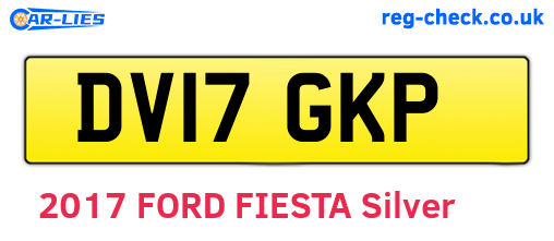 DV17GKP are the vehicle registration plates.