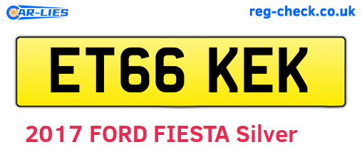 ET66KEK are the vehicle registration plates.