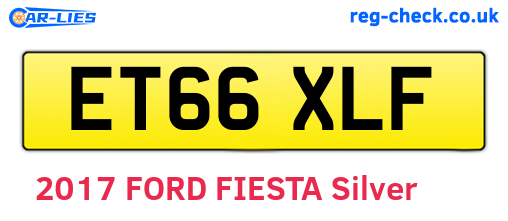 ET66XLF are the vehicle registration plates.