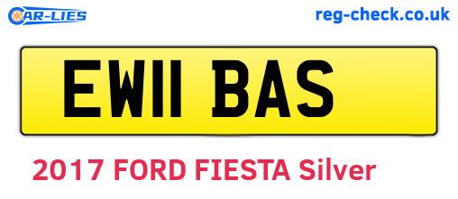 EW11BAS are the vehicle registration plates.