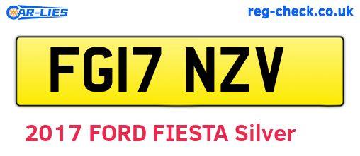 FG17NZV are the vehicle registration plates.