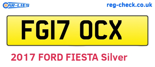FG17OCX are the vehicle registration plates.