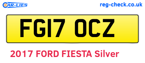 FG17OCZ are the vehicle registration plates.