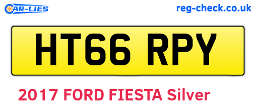 HT66RPY are the vehicle registration plates.