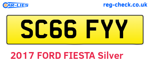 SC66FYY are the vehicle registration plates.