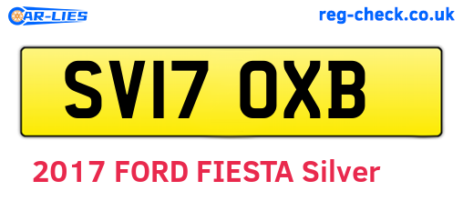 SV17OXB are the vehicle registration plates.