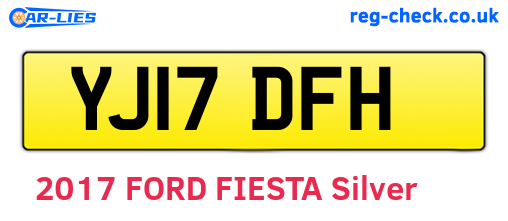 YJ17DFH are the vehicle registration plates.