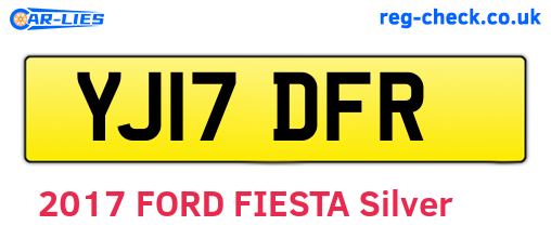 YJ17DFR are the vehicle registration plates.