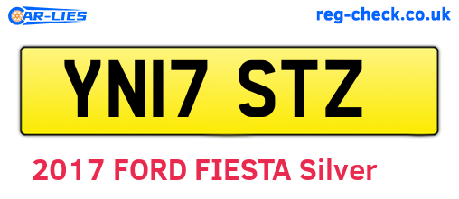 YN17STZ are the vehicle registration plates.