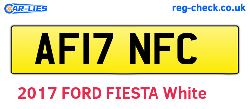 AF17NFC are the vehicle registration plates.