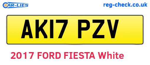 AK17PZV are the vehicle registration plates.