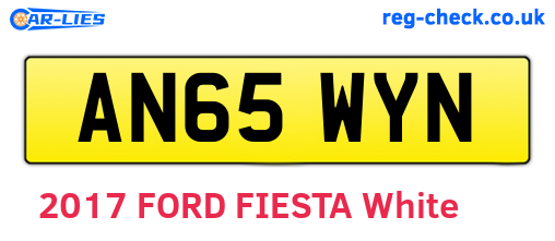 AN65WYN are the vehicle registration plates.