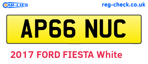 AP66NUC are the vehicle registration plates.