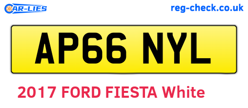 AP66NYL are the vehicle registration plates.