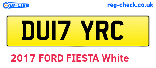 DU17YRC are the vehicle registration plates.