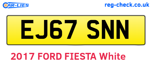 EJ67SNN are the vehicle registration plates.