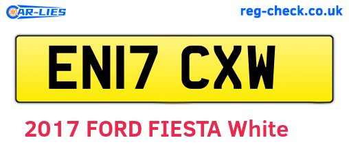 EN17CXW are the vehicle registration plates.