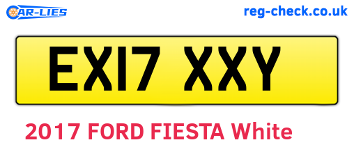 EX17XXY are the vehicle registration plates.