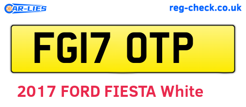 FG17OTP are the vehicle registration plates.