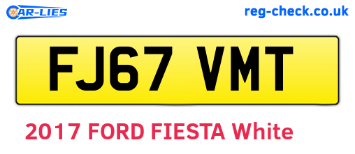 FJ67VMT are the vehicle registration plates.