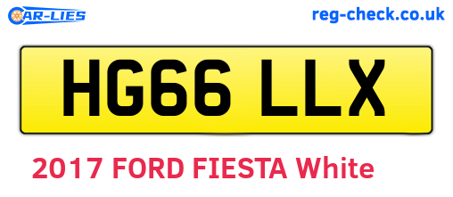 HG66LLX are the vehicle registration plates.
