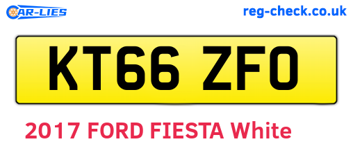KT66ZFO are the vehicle registration plates.