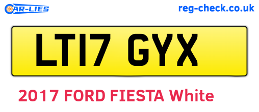 LT17GYX are the vehicle registration plates.