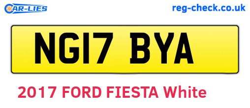 NG17BYA are the vehicle registration plates.