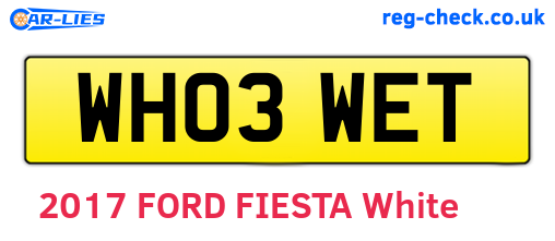 WH03WET are the vehicle registration plates.