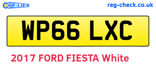 WP66LXC are the vehicle registration plates.