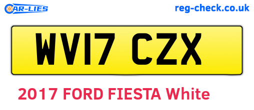 WV17CZX are the vehicle registration plates.