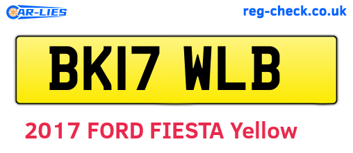 BK17WLB are the vehicle registration plates.